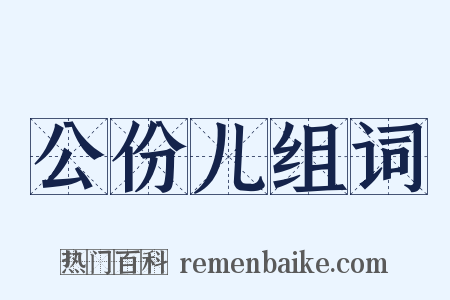 公份儿组词是什么意思的图片